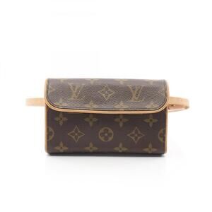 LOUIS VUITTON Brown Monogram Leather Pochette Fanny Pack